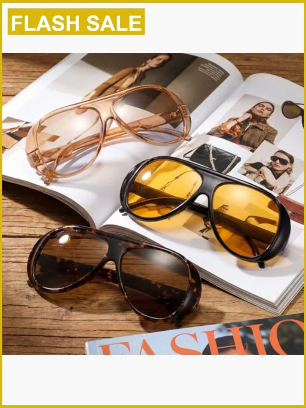 3 Pack Retro Oversized Aviator Sunglasses UV400 Protection